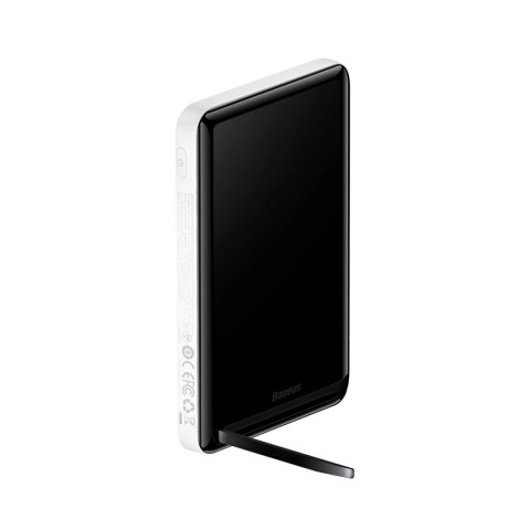 Baseus Magnetic Bracket powerbank z bezprzewodowym ładowaniem MagSafe 10000mAh 20W Overseas Edition biały (PPCX000202) + kabel U Baseus Magnetic Bracket powerbank z bezprzewodowym ładowaniem MagSafe 10000mAh 20W Overseas Edition biały (PPCX000202) + kabel U