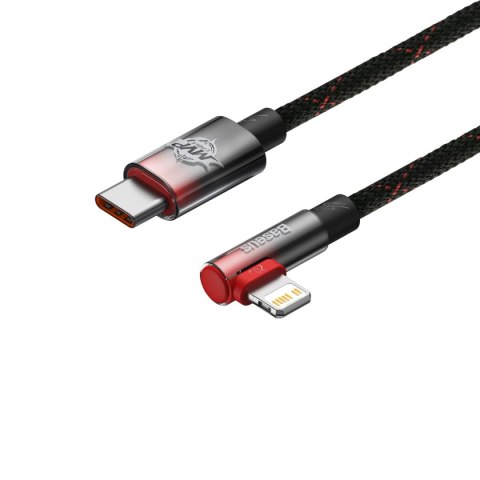 Kabel Baseus CAVP000220 kątowy Lightning - USB-C PD 20W 480Mb/s 1m - czerwony Kabel Baseus CAVP000220 kątowy Lightning - USB-C PD 20W 480Mb/s 1m - czerwony
