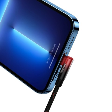 Kabel Baseus CAVP000220 kątowy Lightning - USB-C PD 20W 480Mb/s 1m - czerwony Kabel Baseus CAVP000220 kątowy Lightning - USB-C PD 20W 480Mb/s 1m - czerwony