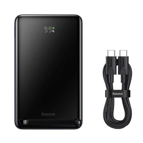 Powerbank Baseus Magnetic Bracket 10000mAh 20W z MagSafe - ciemnoniebieski + kabel USB-C 60W 0.5m