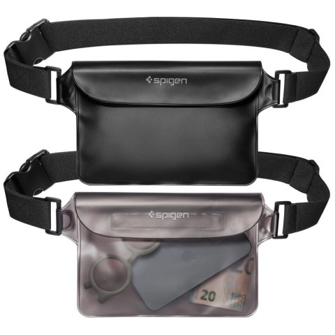 Torba Spigen Aqua Shield A620 wodoodporna biodrowa IPX8 - czarna 2 szt.