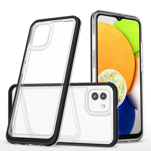 Clear 3in1 etui Samsung Galaxy A03 silikonowy pokrowiec z ramką czarne Clear 3in1 etui Samsung Galaxy A03 silikonowy pokrowiec z ramką czarne