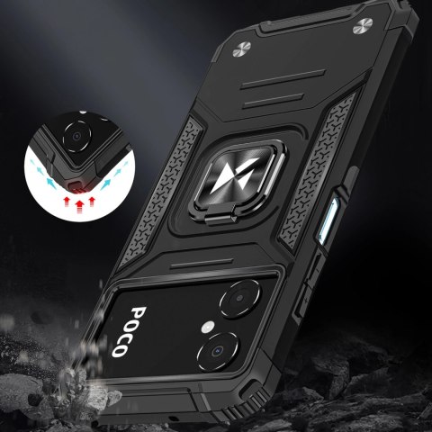 Wozinsky Ring Armor etui Samsung Galaxy A03 pancerny pokrowiec uchwyt magnetyczny ring czarne Wozinsky Ring Armor etui Samsung Galaxy A03 pancerny pokrowiec uchwyt magnetyczny ring czarne