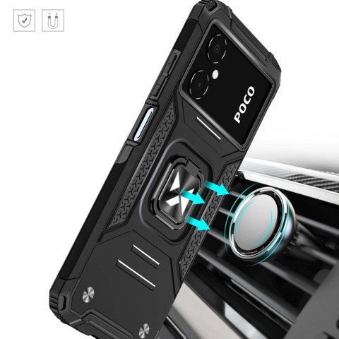 Wozinsky Ring Armor etui Samsung Galaxy A03 pancerny pokrowiec uchwyt magnetyczny ring czarne Wozinsky Ring Armor etui Samsung Galaxy A03 pancerny pokrowiec uchwyt magnetyczny ring czarne
