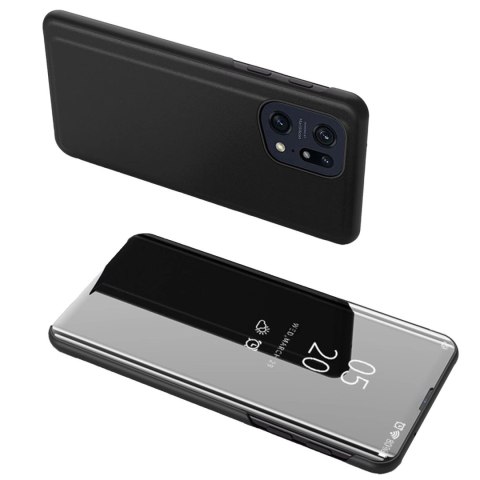 Clear View Case etui Oppo Find X5 Pro pokrowiec z klapką czarne Clear View Case etui Oppo Find X5 Pro pokrowiec z klapką czarne