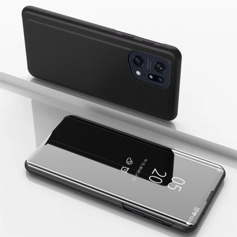 Clear View Case etui Oppo Find X5 Pro pokrowiec z klapką czarne Clear View Case etui Oppo Find X5 Pro pokrowiec z klapką czarne