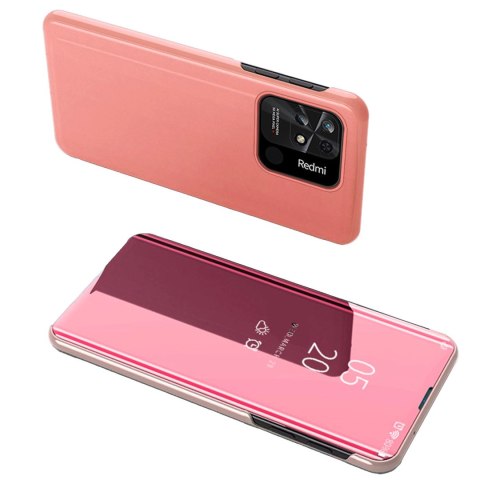 Clear View Case etui Xiaomi Redmi 10C pokrowiec z klapką różowe Clear View Case etui Xiaomi Redmi 10C pokrowiec z klapką różowe