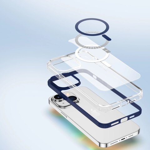 Dux Ducis Clin2 etui iPhone 14 Plus magnetyczny pokrowiec MagSafe niebieskie