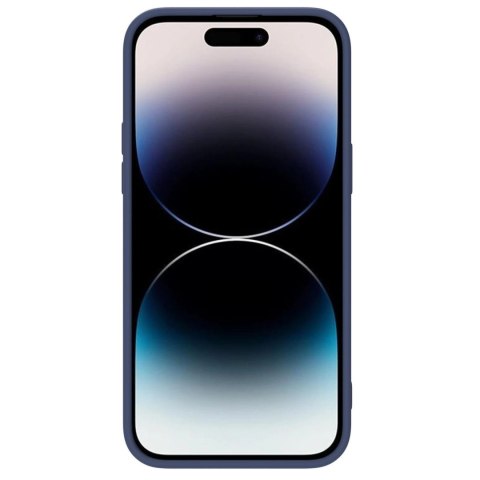 Nillkin CamShield Magnetic Silicone Case etui iPhone 14 Pro Max magnetyczny MagSafe pokrowiec z osłoną na aparat niebieski