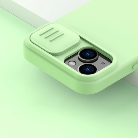 Nillkin CamShield Silky Silicone Case etui iPhone 14 Plus pokrowiec z osłoną na aparat fioletowy