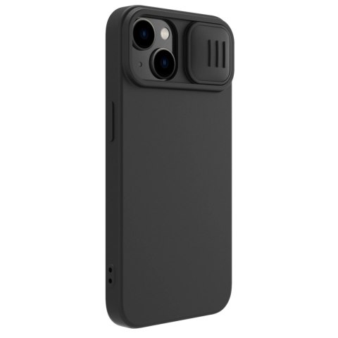 Nillkin CamShield Silky Silicone Case etui iPhone 14 pokrowiec z osłoną na aparat czarny