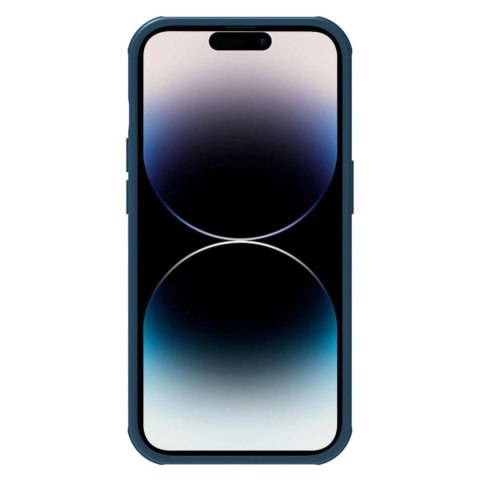 Nillkin Super Frosted Shield Pro Magnetic Case etui iPhone 14 Pro Max z MagSafe magnetyczne niebieski