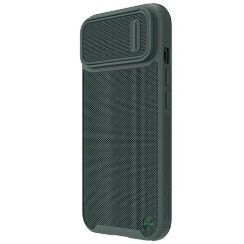 Nillkin Textured S Case etui iPhone 14 Pro Max pancerny pokrowiec z osłoną na aparat ciemnozielone Nillkin Textured S Case etui iPhone 14 Pro Max pancerny pokrowiec z osłoną na aparat ciemnozielone