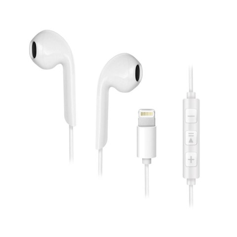 Słuchawki przewodowe douszne Lightning Forcell F-Audio HR-ME25 białe Słuchawki przewodowe douszne Lightning Forcell F-Audio HR-ME25 białe