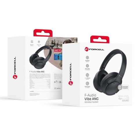 Słuchawki bezprzewodowe nauszne Forcell F-Audio Vibe ANC ANC + TUYA APP czarne