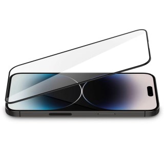Szkło hartowane Spigen Glass FC na iPhone 14 Pro - czarne