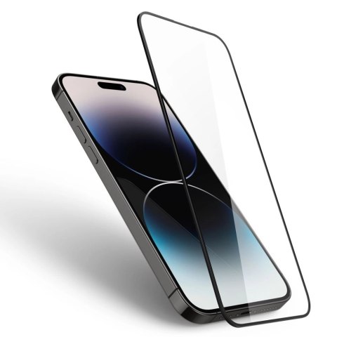 Szkło hartowane Spigen Glass FC na iPhone 14 Pro - czarne Szkło hartowane Spigen Glass FC na iPhone 14 Pro - czarne