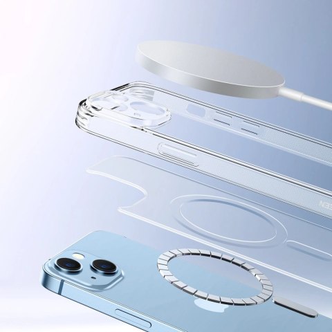 Ugreen LP642 Classy Clear Magnetic Protective Case żelowe magnetyczne etui do iPhone 14 Plus przezroczysty (kompatybilne z MagSa