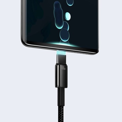 Baseus Tungsten Gold kabel USB-A - USB-C 480Mb/s 100W 1m czarny (CAWJ000001) Baseus Tungsten Gold kabel USB-A - USB-C 480Mb/s 100W 1m czarny (CAWJ000001)