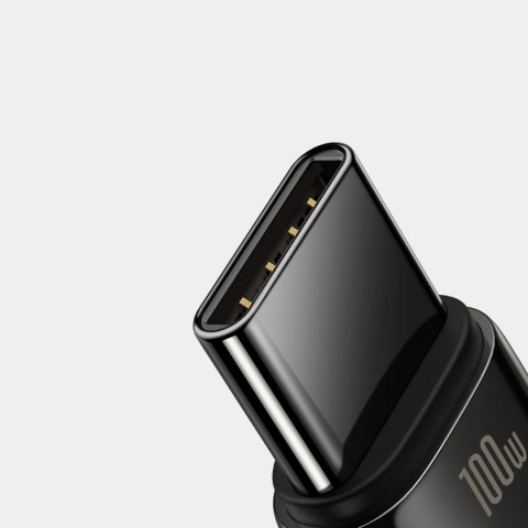 Baseus Tungsten Gold kabel USB-A - USB-C 480Mb/s 100W 1m czarny (CAWJ000001) Baseus Tungsten Gold kabel USB-A - USB-C 480Mb/s 100W 1m czarny (CAWJ000001)