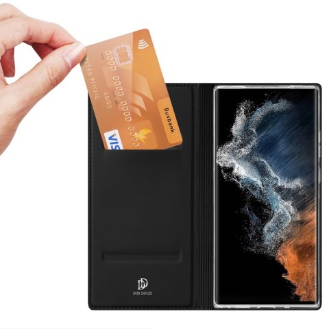 Dux Ducis Skin Pro etui Samsung Galaxy S23 Ultra pokrowiec z klapką portfel na kartę podstawka czarne