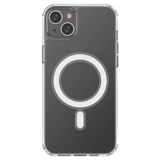 Etui magnetyczne Clear Magnetic Case z MagSafe do iPhone 14 Plus ze srebrnym ringiem - przezroczyste