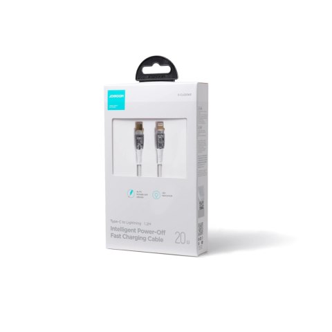 Kabel Joyroom Star-Cloud Series A3 USB-C / Lightning 20W 1.2m z inteligentnym wyłącznikiem - biały Kabel Joyroom Star-Cloud Series A3 USB-C / Lightning 20W 1.2m z inteligentnym wyłącznikiem - biały