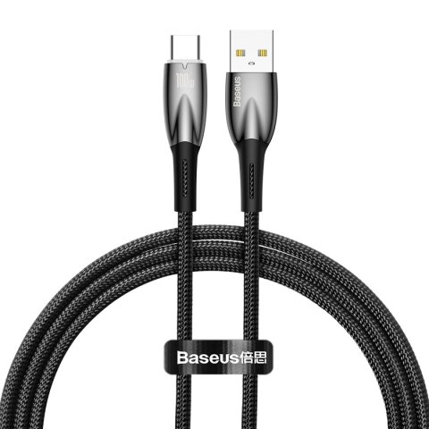 Baseus Glimmer Series kabel do szybkiego ładowania USB-A - USB-C 100W 480Mb/s 1m czarny Baseus Glimmer Series kabel do szybkiego ładowania USB-A - USB-C 100W 480Mb/s 1m czarny