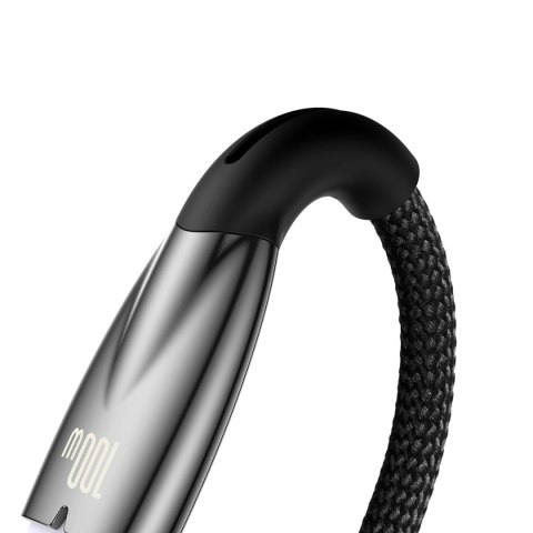 Baseus Glimmer Series kabel do szybkiego ładowania USB-A - USB-C 100W 480Mb/s 1m czarny Baseus Glimmer Series kabel do szybkiego ładowania USB-A - USB-C 100W 480Mb/s 1m czarny