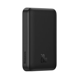 Baseus Magnetic Mini powerbank z ładowaniem indukcyjnym MagSafe 15W / szybkie ładowanie PD QC 20W 10000mAh czarny (Overseas Edit