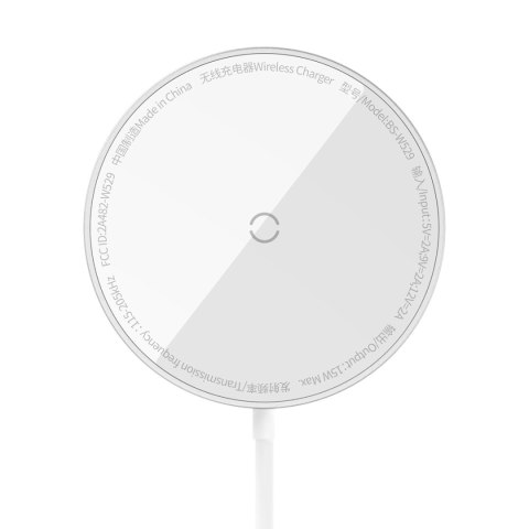 Baseus Simple Mini3 ładowarka indukcyjna 15W srebrny Baseus Simple Mini3 ładowarka indukcyjna 15W srebrny