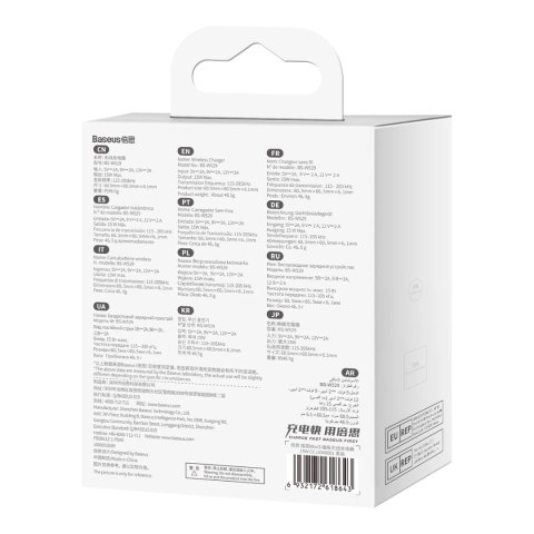 Baseus Simple Mini3 ładowarka indukcyjna MagSafe 15W czarny Baseus Simple Mini3 ładowarka indukcyjna MagSafe 15W czarny