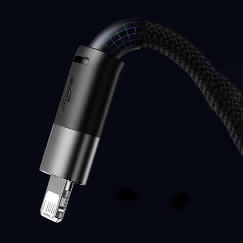 Kabel 3w1 USB - micro USB / Lightning / USB C 3.5A 1.2m Baseus StarSpeed - czarny Kabel 3w1 USB - micro USB / Lightning / USB C 3.5A 1.2m Baseus StarSpeed - czarny