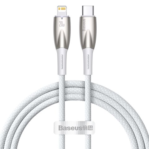 Kabel Baseus CADH000002 Lightning - USB-C PD 20W 480Mb/s 1m - biały Kabel Baseus CADH000002 Lightning - USB-C PD 20W 480Mb/s 1m - biały