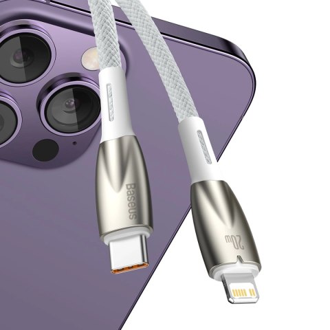 Kabel Baseus CADH000002 Lightning - USB-C PD 20W 480Mb/s 1m - biały Kabel Baseus CADH000002 Lightning - USB-C PD 20W 480Mb/s 1m - biały