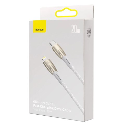 Kabel Baseus CADH000002 Lightning - USB-C PD 20W 480Mb/s 1m - biały Kabel Baseus CADH000002 Lightning - USB-C PD 20W 480Mb/s 1m - biały
