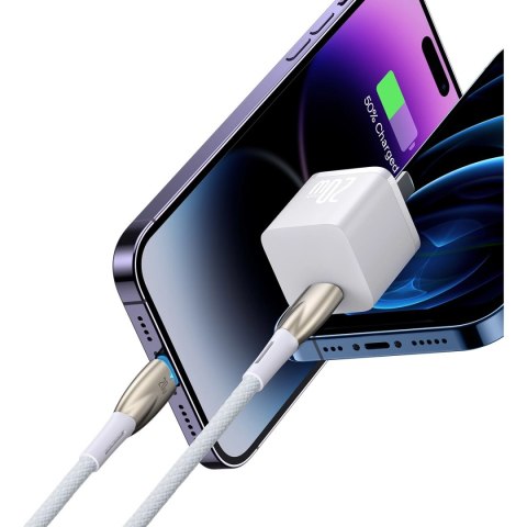 Kabel Baseus CADH000002 Lightning - USB-C PD 20W 480Mb/s 1m - biały Kabel Baseus CADH000002 Lightning - USB-C PD 20W 480Mb/s 1m - biały