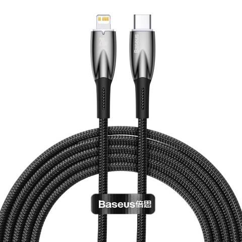 Kabel Baseus CADH000101 Lightning - USB-C PD 20W 480Mb/s 2m - czarny Kabel Baseus CADH000101 Lightning - USB-C PD 20W 480Mb/s 2m - czarny