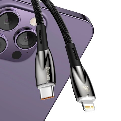 Kabel Baseus CADH000101 Lightning - USB-C PD 20W 480Mb/s 2m - czarny Kabel Baseus CADH000101 Lightning - USB-C PD 20W 480Mb/s 2m - czarny