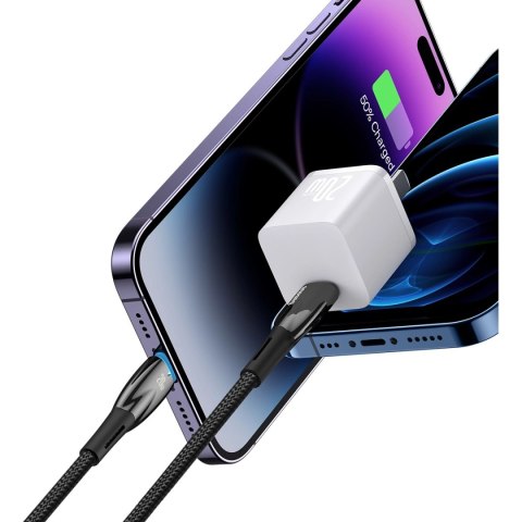 Kabel Baseus CADH000101 Lightning - USB-C PD 20W 480Mb/s 2m - czarny Kabel Baseus CADH000101 Lightning - USB-C PD 20W 480Mb/s 2m - czarny