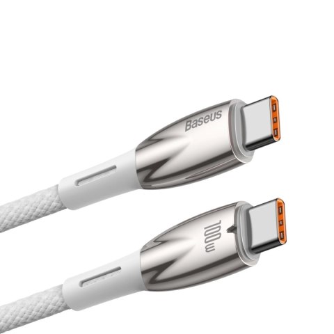 Kabel Baseus CADH000802 USB-C - USB-C PD 100W 5A 480Mb/s 2m - biały Kabel Baseus CADH000802 USB-C - USB-C PD 100W 5A 480Mb/s 2m - biały