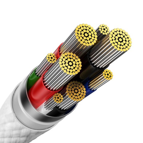 Kabel Baseus CADH000802 USB-C - USB-C PD 100W 5A 480Mb/s 2m - biały Kabel Baseus CADH000802 USB-C - USB-C PD 100W 5A 480Mb/s 2m - biały