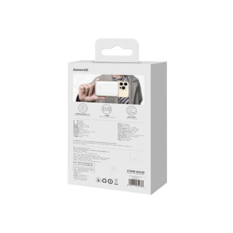 Powerbank Baseus Magnetic Mini 10000mAh USB-C PD 20W / MagSafe 15W - biały + kabel USB-C
