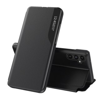 Eco Leather View Case etui do Samsung Galaxy A14 z klapką podstawka czarne