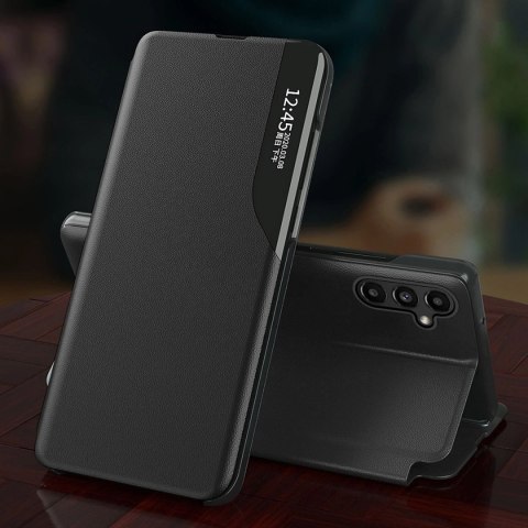 Eco Leather View Case etui do Samsung Galaxy A14 z klapką podstawka czarne Eco Leather View Case etui do Samsung Galaxy A14 z klapką podstawka czarne