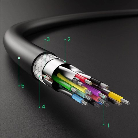 Kabel Ugreen US128 10369 USB-A 3.0 / USB-A 3.0 5Gb/s 0.5m - czarny
