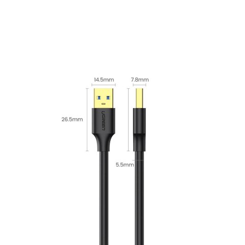 Kabel Ugreen US128 10369 USB-A 3.0 / USB-A 3.0 5Gb/s 0.5m - czarny