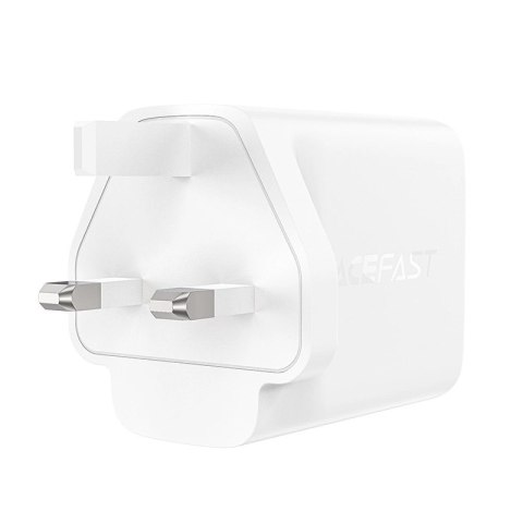 Acefast ładowarka GaN 65W 3 porty (1xUSB, 2xUSB C PD) wtyczka UK biała (A44) Acefast ładowarka GaN 65W 3 porty (1xUSB, 2xUSB C PD) wtyczka UK biała (A44)