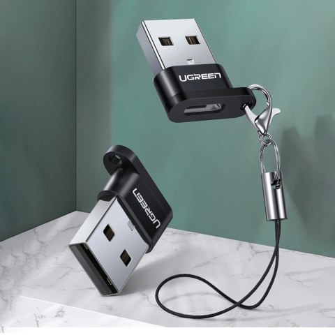 Adapter Ugreen US280 50568 USB-C 3.1 (żeński) / USB-A 2.0 (męski) - czarny Adapter Ugreen US280 50568 USB-C 3.1 (żeński) / USB-A 2.0 (męski) - czarny