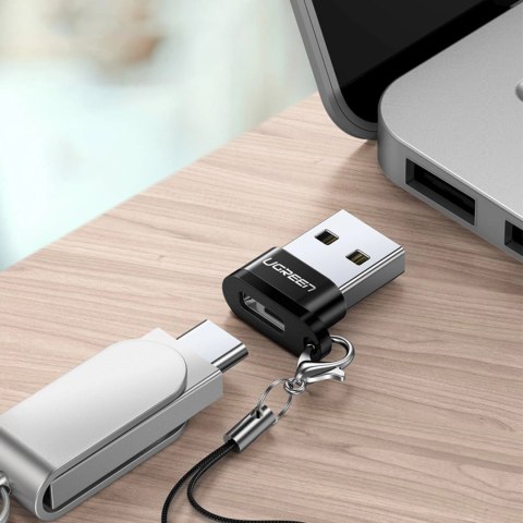 Adapter Ugreen US280 50568 USB-C 3.1 (żeński) / USB-A 2.0 (męski) - czarny Adapter Ugreen US280 50568 USB-C 3.1 (żeński) / USB-A 2.0 (męski) - czarny